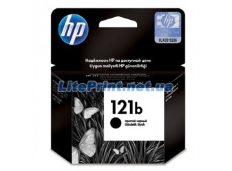Оригинальный картридж черный текстовый HP - 121b, Black 