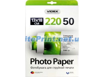 Videx - Глянец 220 гм2, 13x18, 50 листов