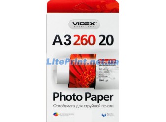 Videx - Глянец 260 гм2, A3, 20 листов